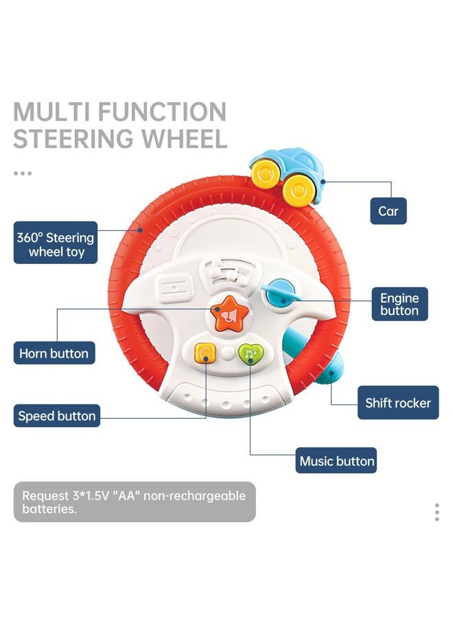 Caterbee Baby car seat Toys with Steering Wheel Center for Long Journeys (Car) - Image 5