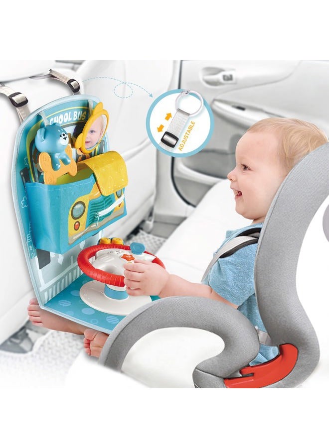 Caterbee Baby car seat Toys with Steering Wheel Center for Long Journeys (Car) - Image 1