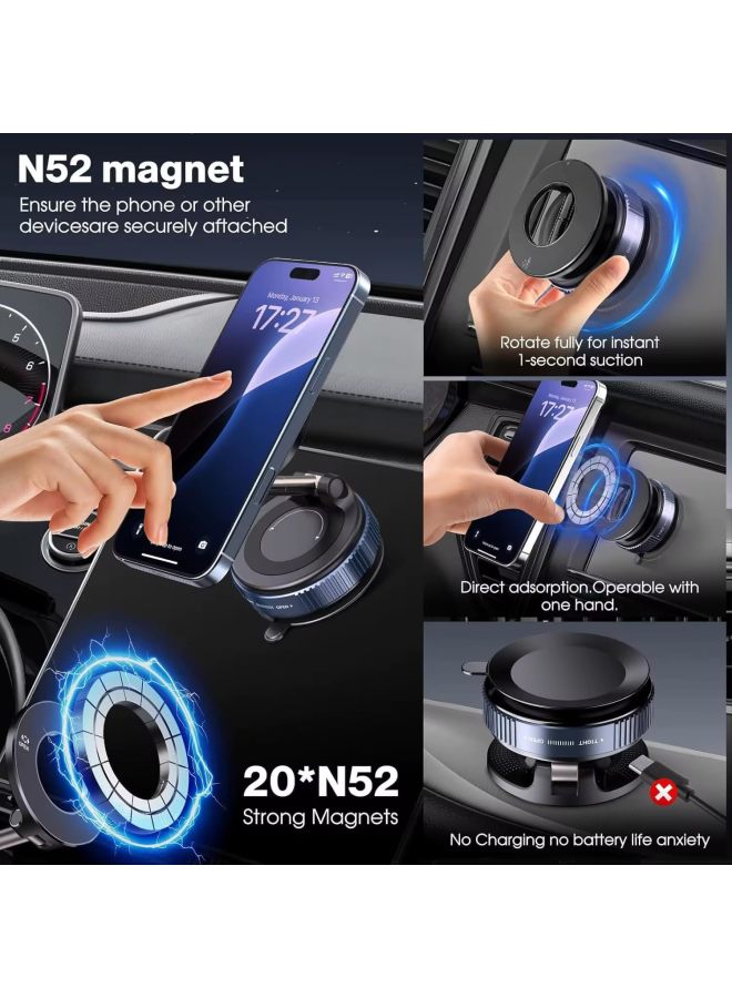 Magnetic Phone Stand, 360° Rotation, Universal Mobile Phone Holder for iPhone, Samsung, Xiaomi - Image 3