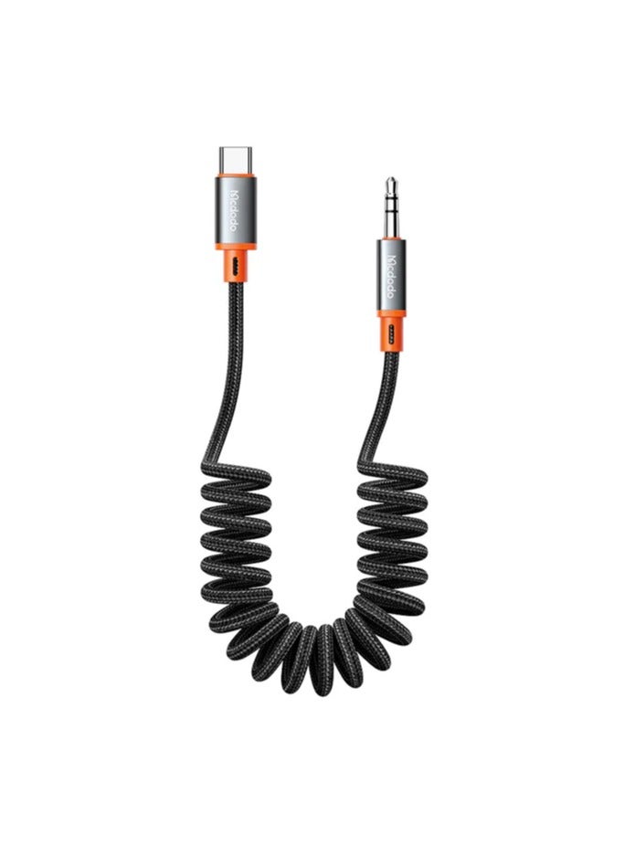 Mcdodo CA-0900 USB Type C to 3.5mm AUX Jack Coil Cable Castle Series 1.8m - Image 1