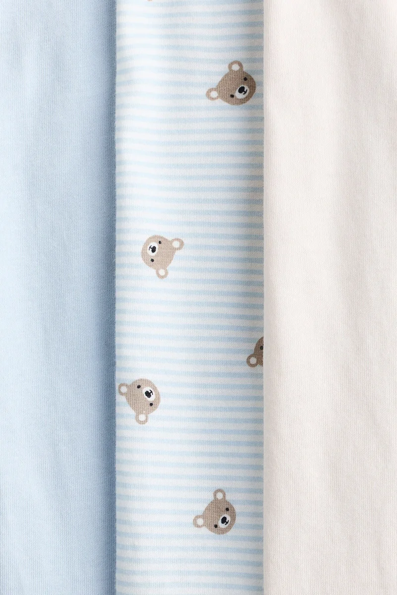 H&M 3-pack zip-up sleepsuits