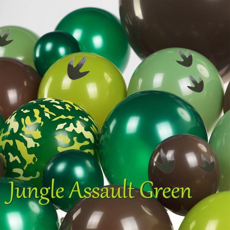 kozee Dinosaur Trunk or Treat Car Party Balloon Arch Garland Kit with Dark Green Sage Green Brown Dino Foil Balloons for suv SUV Car Archway Garage Dinosaur T-REX Theme Halloween Decoration Supplies - Image 5