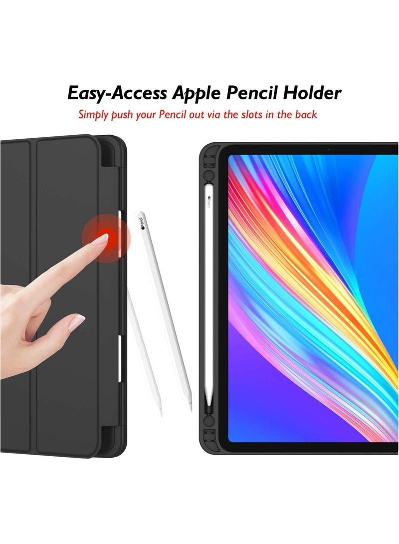 ELTRAZONE New iPad Pro 12.9 Case 2022(6th Gen)/2021(5th Gen) with Pencil Holder [Support iPad 2nd Pencil Charging/Pair],Trifold Stand Smart Case with Soft TPU Back - Image 3