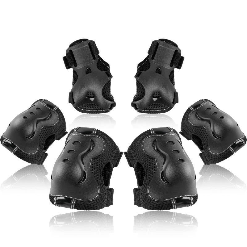 BOSONER Kids/Youth Knee Pad Elbow Pads Guards Protective Gear Set for Roller Skates Cycling BMX Bike Skateboard Inline Skatings Scooter Riding Sports - Image 1