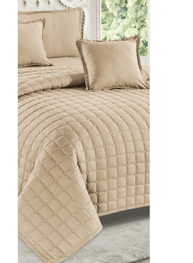 مون طقم لحاف نفرين مفرش سرير مضغوط مكون من 6 قطع  لحاف مقاس كينج 230x250سم - Image 2