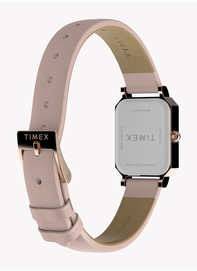 TIMEX TIMEX Women's Rose Gold/Pink Leather Watch | TW2Y01100  - Image 4