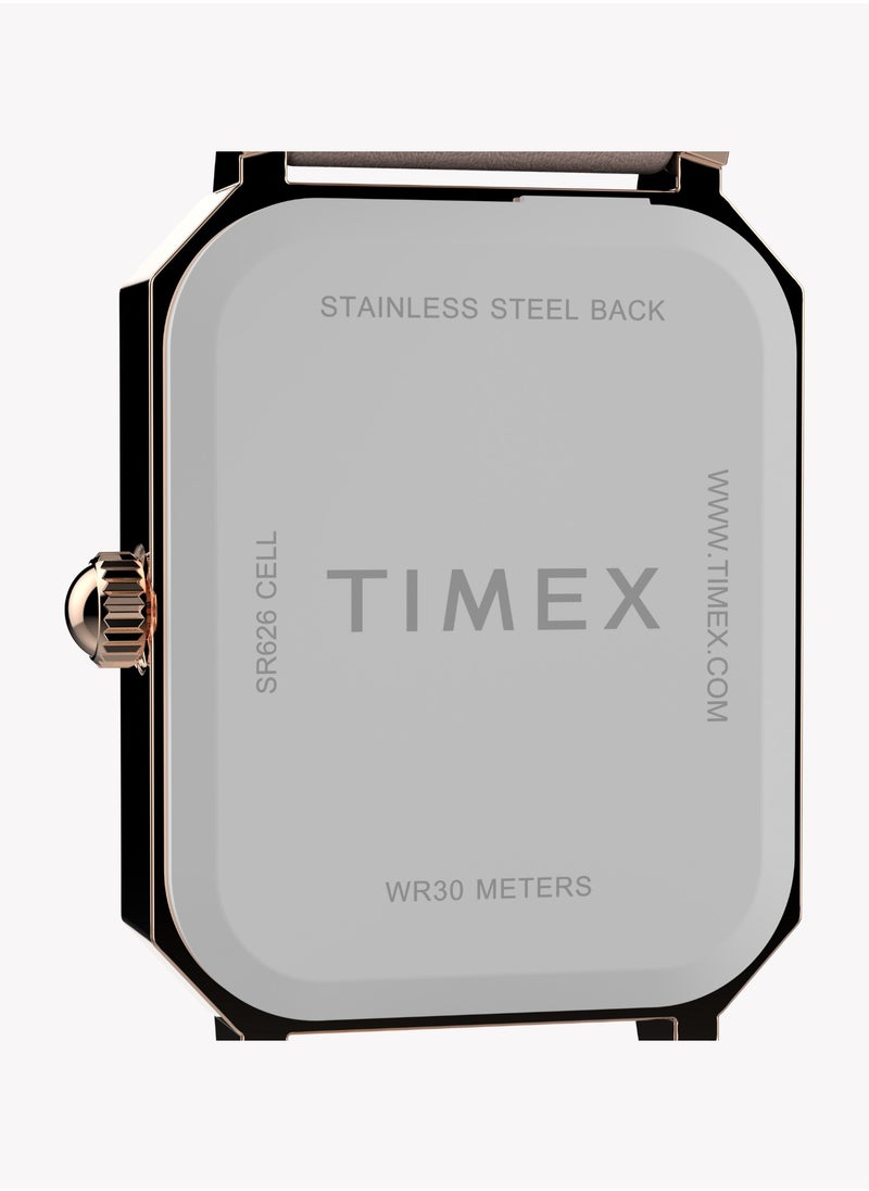 TIMEX TIMEX Women's Rose Gold/Pink Leather Watch | TW2Y01100  - Image 5