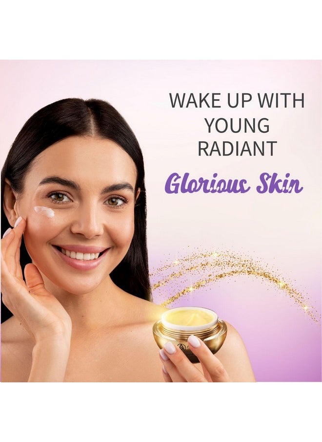 AYOUTHVEDA Sparkling 24K Nano Elemental Gold Night Cream| Enriched With 24K Gold & Kashmiri Saffron|Reduces Fine Lines, Nourishes Skin, Improves Skin Firmness| (Luxury Packaging Pack Of 1-50G)  - Image 5