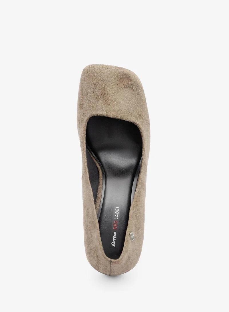 Bata Grey Elegant Block Heel Pumps for Women | Best Price UAE