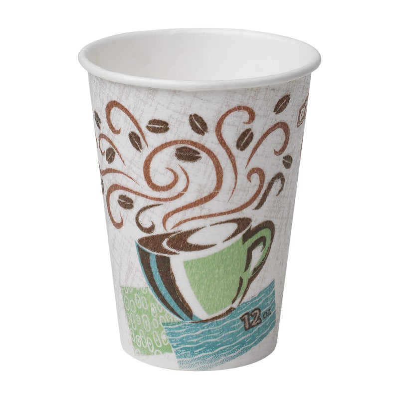 Georgia-Pacific Dixie PerfecTouch 12 oz Paper Coffee Cups By GP PRO, Coffee Haze Design, 1000 Count (50 Disposable Cups Per Pack, 20 Packs Per Case), 5342CD - Image 4