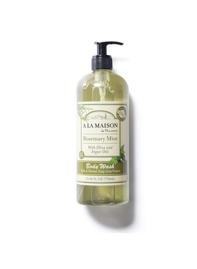A La Maison French Hydrating Liquid Body Wash Rosemary Mint Natural Body Wash Made With Essential Oils Biodegradable Plantbased Vegan Crueltyfree Alcohol & Paraben Free (25.36 Oz 1 Pack) - Image 1