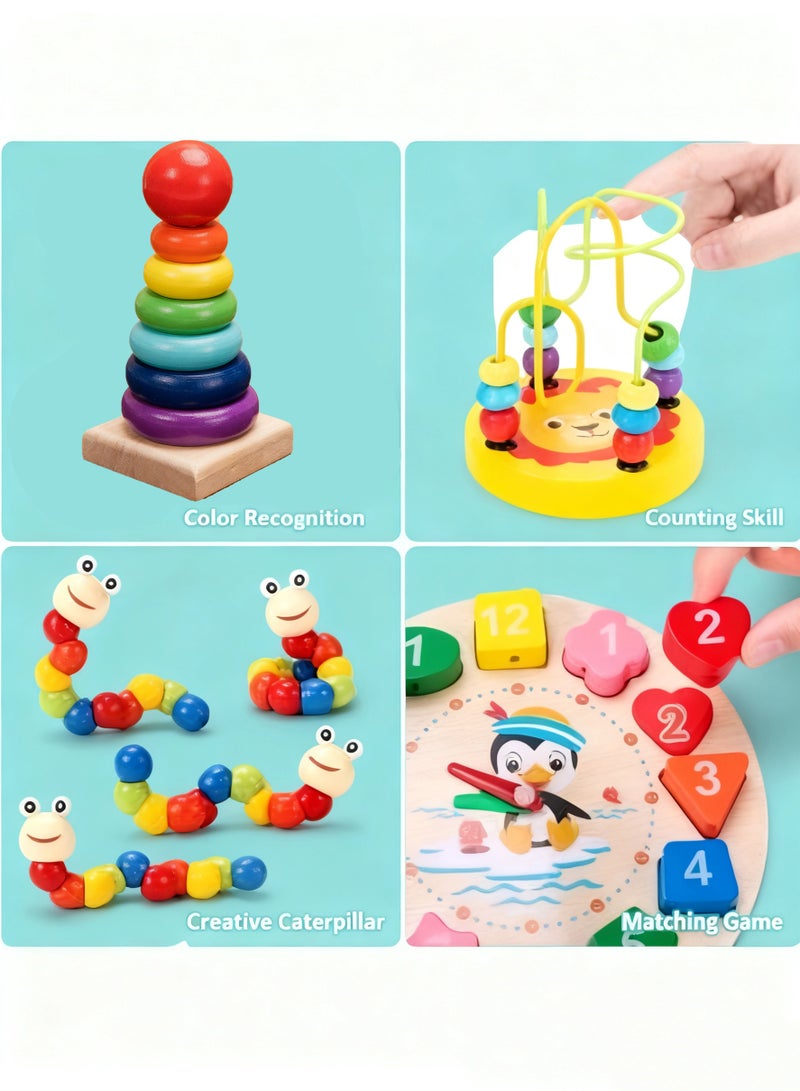 مس تيارا ألعاب خشبية للأطفال، ألعاب مونتيسوري، مناسبة للأولاد والبنات من سن 3 سنوات فما فوق. 6 قطع ألعاب خشبية للأطفال، ألعاب أطفال، ألعاب تعليمية لمرحلة ما قبل المدرسة من سن 3 إلى 6 سنوات، مناسبة للأطفال من سن 3 سنوات فما فوق، هدايا عيد الميلاد، وألعاب التنمية المبكرة. - Image 4