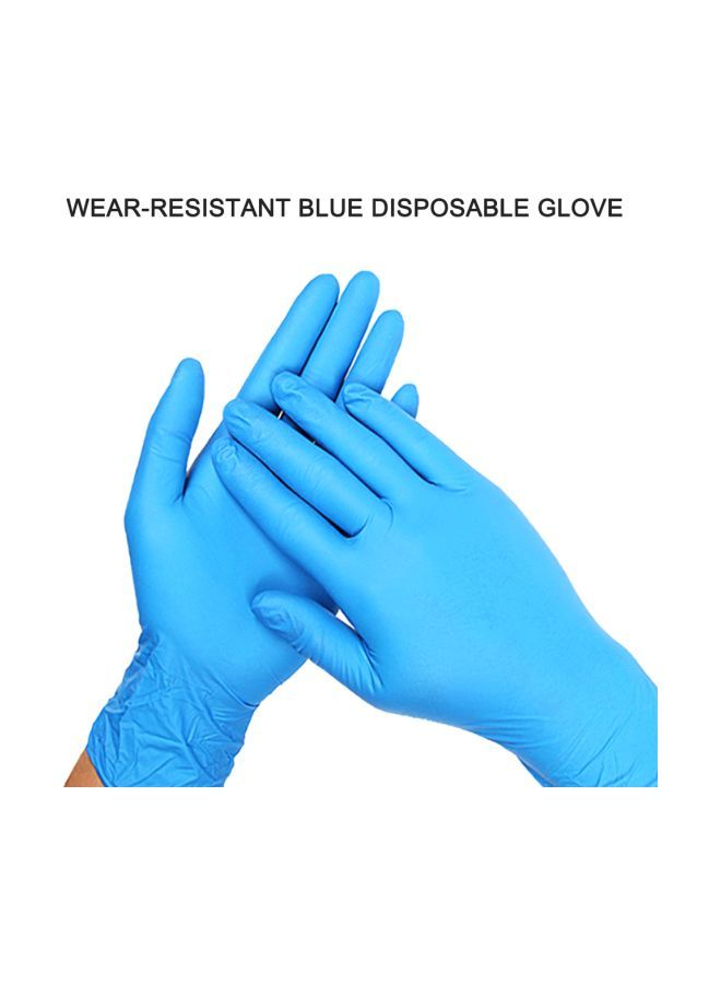 NIBEMINENT Pack Of 50 Disposable Gloves Blue 18cm  - Image 4