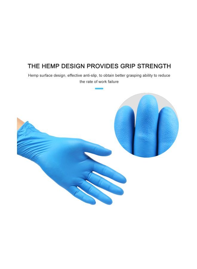 NIBEMINENT Pack Of 50 Disposable Gloves Blue 18cm  - Image 3