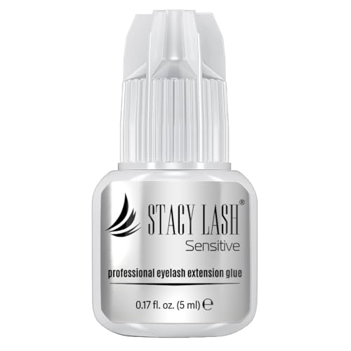 STACY LASH Sensitive Eyelash Extension Glue 017floz5ml 56 Sec Drying timeRetention 45 WeeksBlack AdhesiveProfessional Supplies - Image 2