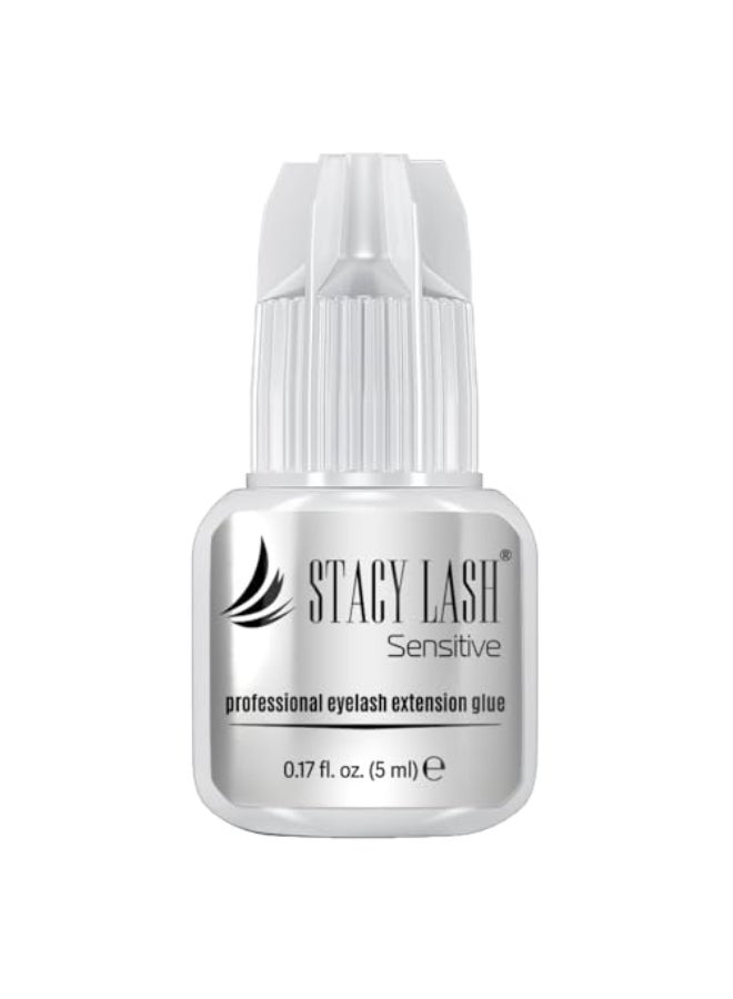 STACY LASH Sensitive Eyelash Extension Glue 017floz5ml 56 Sec Drying timeRetention 45 WeeksBlack AdhesiveProfessional Supplies - Image 1