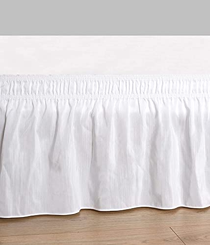YRM Bedding's White Bed Skirt Wrap Around 600 Microfiber with Easy Fit with 15 Inch Tailored Drop Shrinkage and Fade Resistant with Microfiber 15 Bed Skirt Twin Size 39 x 80 - Image 4