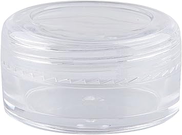 Bekith Lawei 108 Pcs Empty Cosmetics Container Pots 3Gram Transparent Plastic Travel Mini Jars with Clear Screw Lids for Cream Lotion Eye Shadow Nails Powder - Image 4