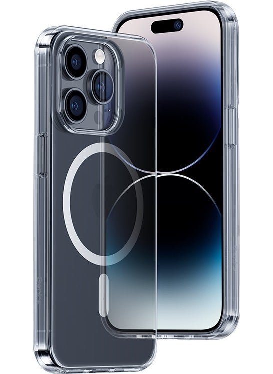Benks - iPhone 14 Pro Max Compatible Case New Magnetic Crystal Transparent PC Cover with Wireless Charging Support - Image 1