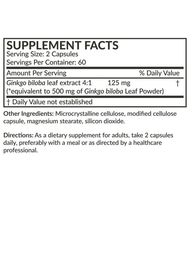 Futurebiotics Ginkgo Biloba Extra Strength Supports Brain Function & Memory Support, 120 Vegetarian Capsules - Image 5