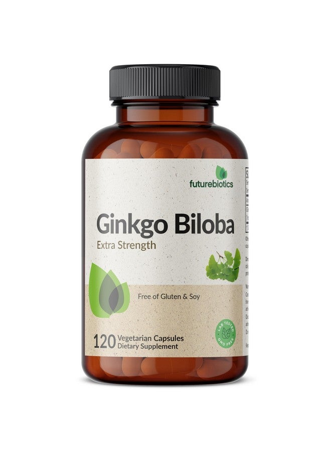 Futurebiotics Ginkgo Biloba Extra Strength Supports Brain Function & Memory Support, 120 Vegetarian Capsules - Image 1