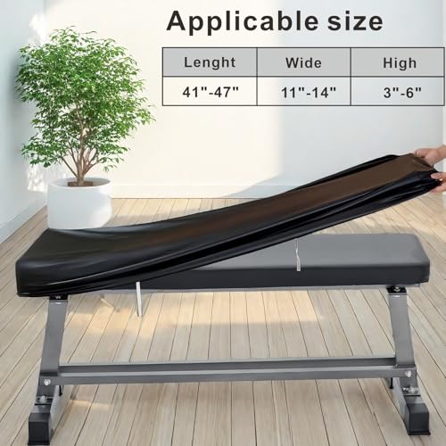 VeyoStories Weight Bench Cover Workout Bench Cover PU Leather with Plush Lining Dustproof Wtaerproof AntiSlipProtection for Adjustable Flat Weight Exercise Fitness Gym BenchCover only - Image 3
