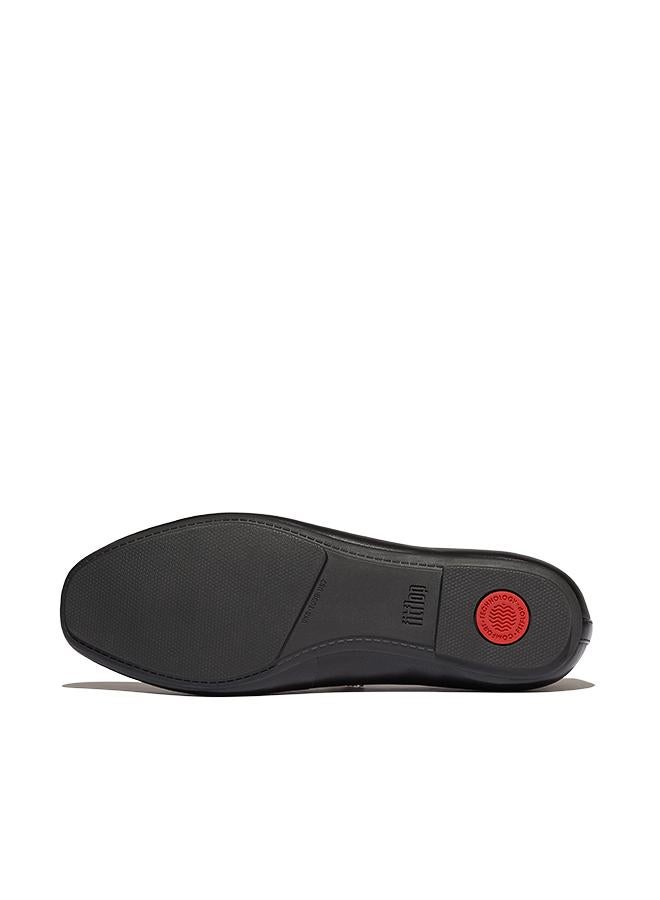FitFlop DELICATO PEARLS-AND-CRYSTAL LEATHER BALLET FLATS - Image 4
