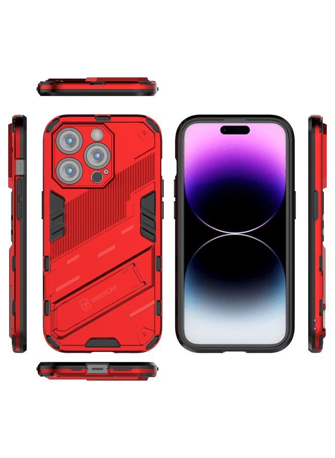 S-TOP Case For iPhone 14 Pro Max Punk Armor 2 in 1 PC + TPU Phone Case - Image 5