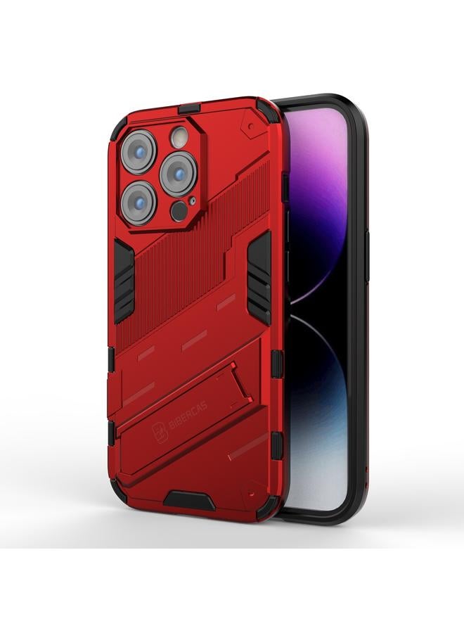 S-TOP Case For iPhone 14 Pro Max Punk Armor 2 in 1 PC + TPU Phone Case - Image 1