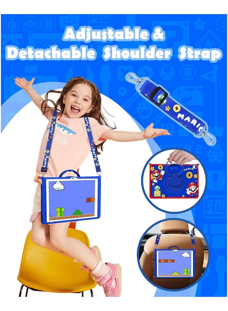 عام ـ iPad الجيل العاشر 2022 بقياس 10.9 إنش غلاف كرتون جذاب لطيف ثلاثي الأبعاد للأولاد والفتيات والمراهقين الأولاد للاهتمام والفريد من نوعه والممتع بتصميم جذاب وقوائم دورانية وحبل قلم” - Image 3