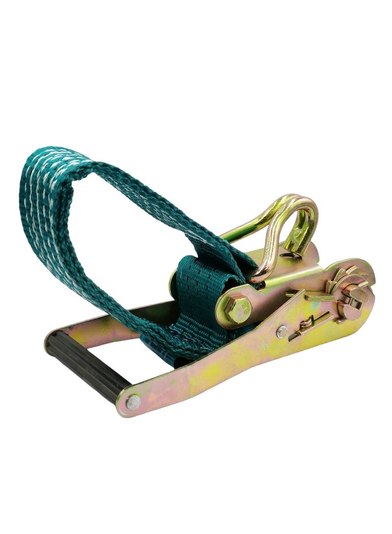 توتال حزام ربط TOTAL ratchet سعة تحميل 5 أطنان، حزام ربط شحن شديد التحمل 10 أمتار × 50 مم مع خطافات J مزدوجة وإبزيم معدني، لتأمين الأحمال والنقل THTRS5107 - Image 4