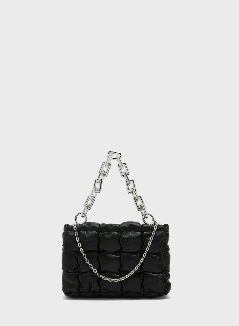 Ginger Quilted Handbag With Chain Strap