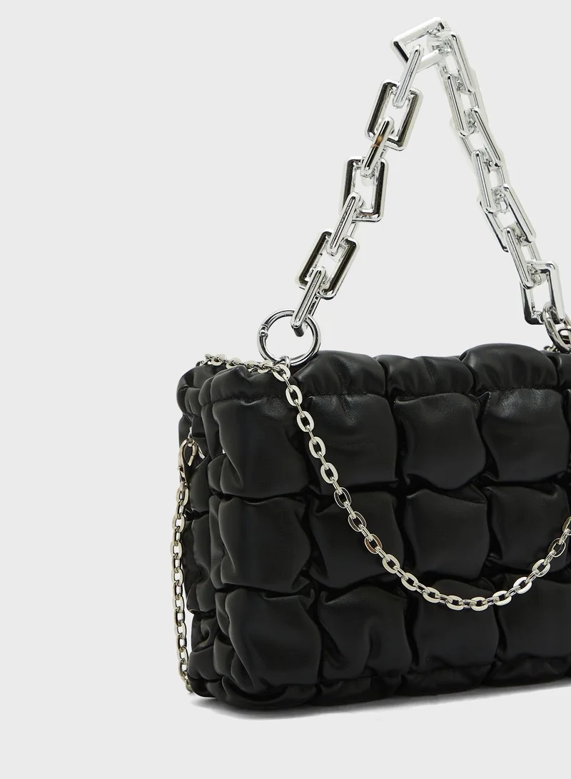 Ginger Quilted Handbag With Chain Strap