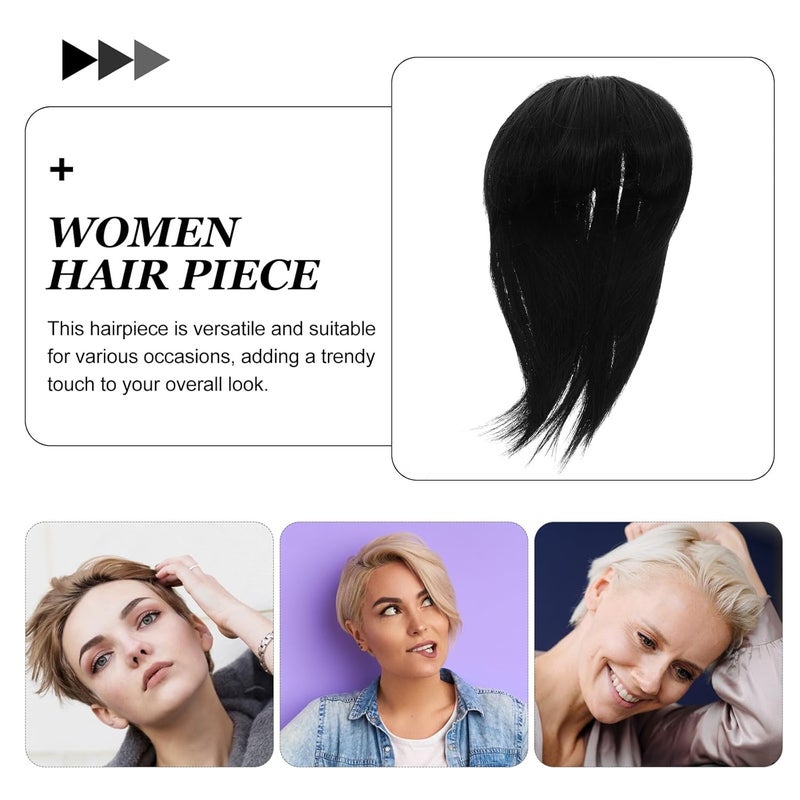 Hair Topper for Thinning Hair Clip-In Hairpiece with Thick Black for Women Natural Crown Coverage - Image 5