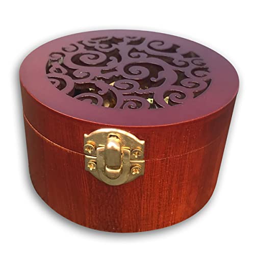 BinkeGG Wooden Hollow Out Circular Wind up Music Box with Sankyo Musical Mechanism Tune: What a Wonderful World - Image 4
