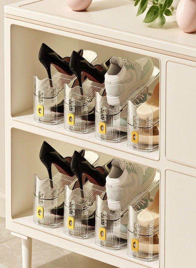 Vzpinko Clear Shoe Slot Organizers 12PACK Shoe Stacker Rack Organizer for Closet Adjustable Shoes Holders Space Saver Zapateras Organizers - Image 5