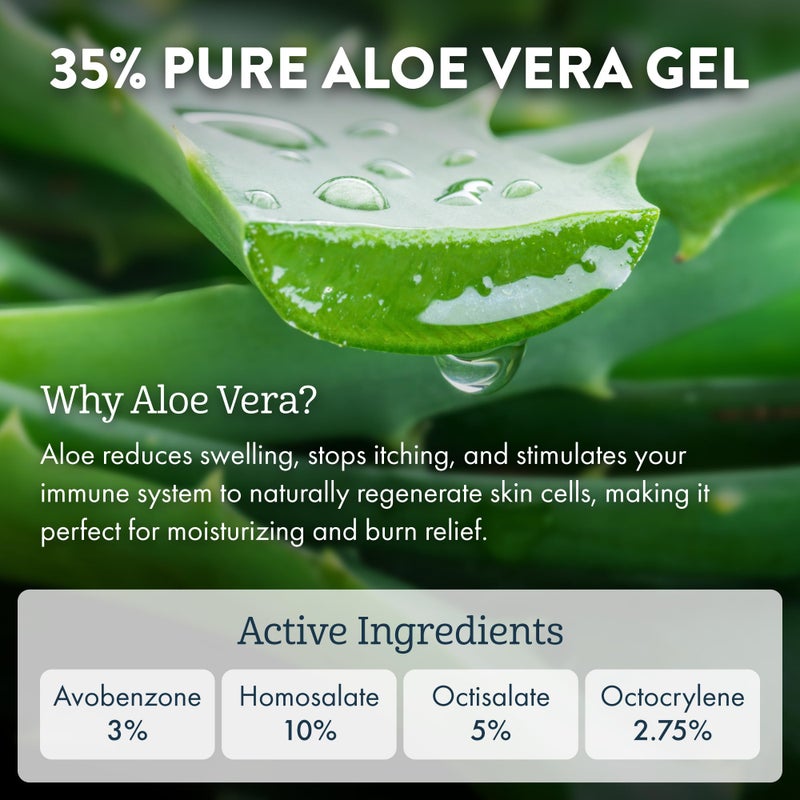 Aloe Up White Collection Sunscreen Lotion SPF 30 - Broad Spectrum UVA/UVB Sunblock for Face and Body - With Aloe Vera Gel - Alcohol-Free - Reef-Friendly - Coco-Mango Fragrance - 4 Oz - Image 3