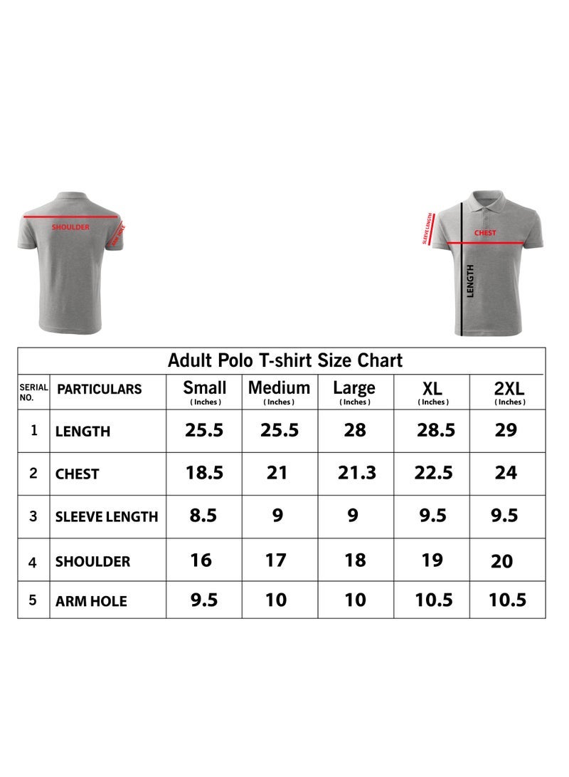 برينت شوب فور مي قميص البولو قصير الأكمام للبالغين الأساسي 220 غرام أسود - Image 2