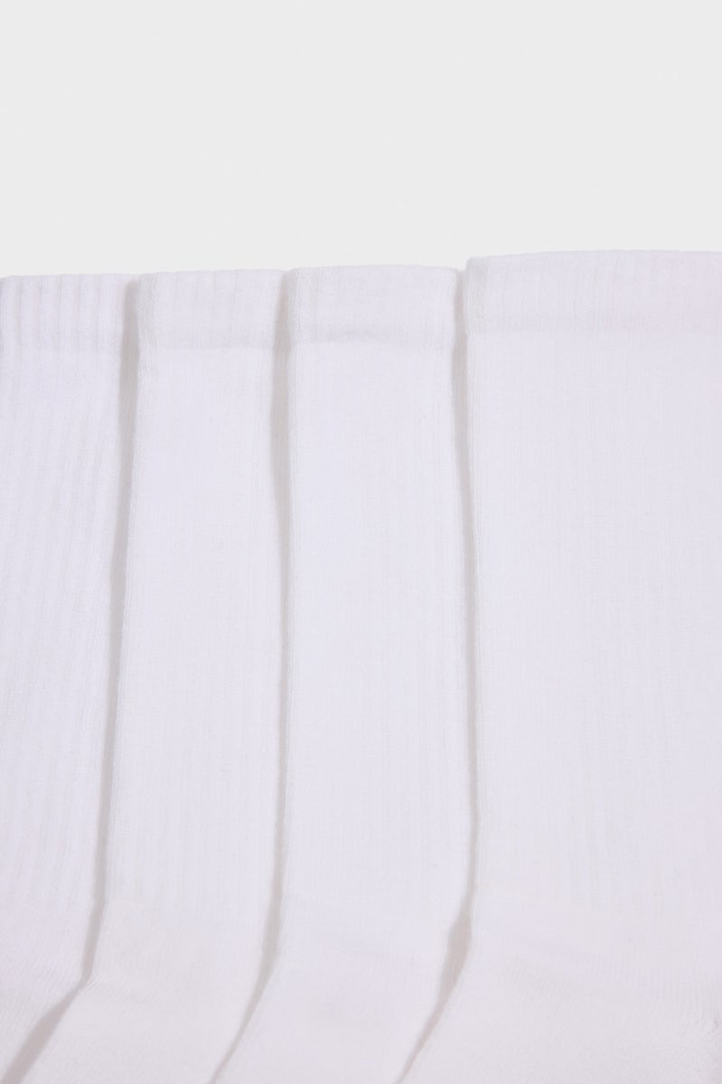 DeFacto White Man Boy Comfortable Elasticated 5 Piece Cotton Long Socks Casual - Image 4