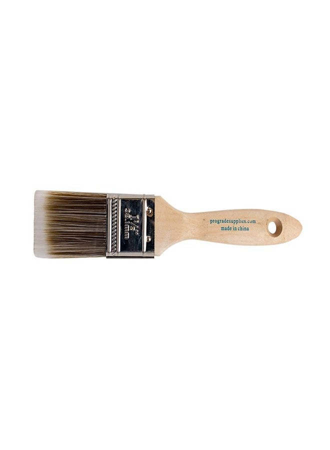Pro-Grade 12Pk 1.5 inch Flat Brush Premium Wall/Trim House Paint Brush Set Great for Professional Painter and Home Owners Painting Brushes for Cabinet Decks Fences Interior Exterior & Commercial Paintbrush. - Image 3