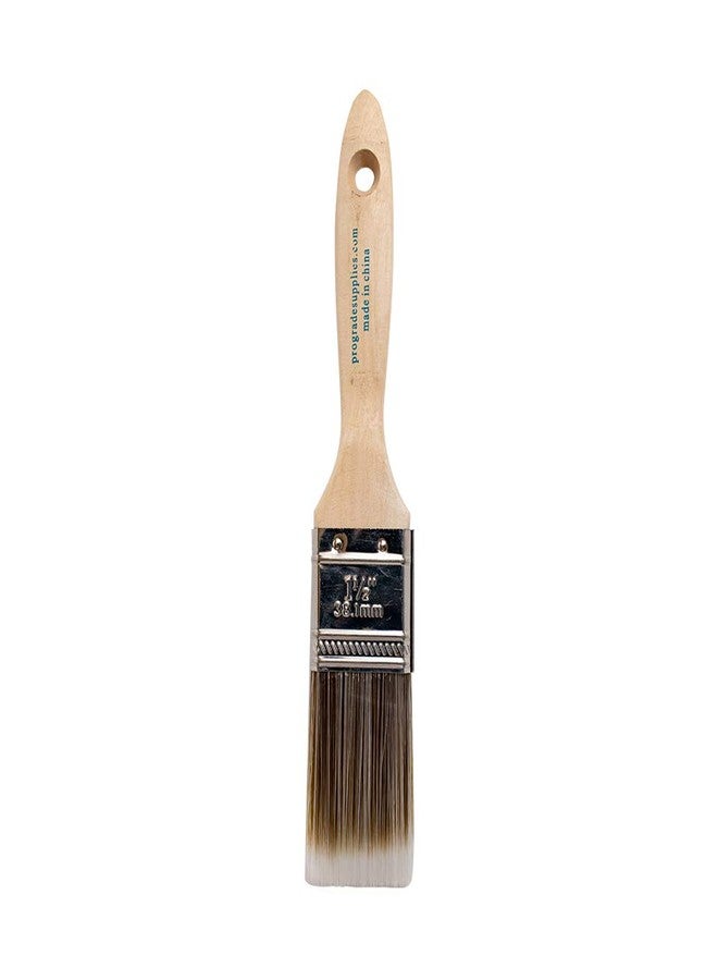 Pro-Grade 12Pk 1.5 inch Flat Brush Premium Wall/Trim House Paint Brush Set Great for Professional Painter and Home Owners Painting Brushes for Cabinet Decks Fences Interior Exterior & Commercial Paintbrush. - Image 4