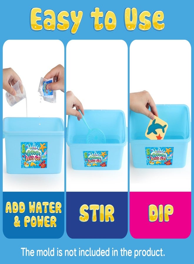 wookidel Magic Water Gel Elf Powder Refill, Aqua Fairy Water Gel Kit Refill with 6PCS Elf Powder and 6 PCS Magic Gels, Aqua Jelly Gels Kit for Christmas,Birthday, Gift for Girls 6 7 8 9 10 Year Old - Image 3