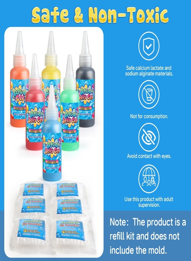 wookidel Magic Water Gel Elf Powder Refill, Aqua Fairy Water Gel Kit Refill with 6PCS Elf Powder and 6 PCS Magic Gels, Aqua Jelly Gels Kit for Christmas,Birthday, Gift for Girls 6 7 8 9 10 Year Old - Image 4