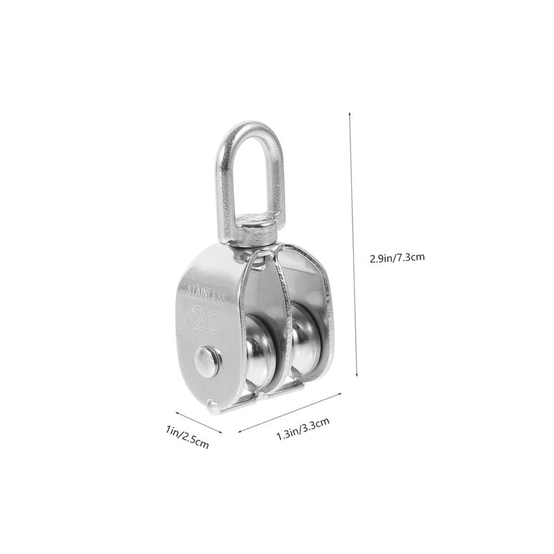 Double Pulley Block 2 Pack Wall Mount For Lifting Hoisting Heavy Loads - Image 3