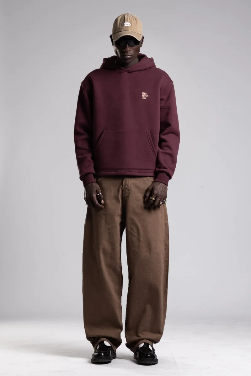 Catch Embossed Printed Hooded Sweatshirt