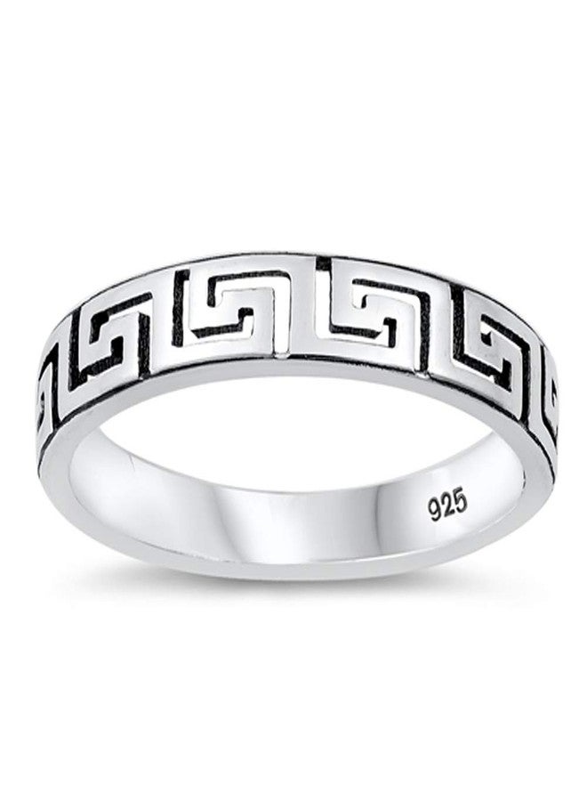 Sac Silver خاتم مفتاح يوناني بالجملة جديد .925 فضة استرلينية مقاس 8 - Image 1
