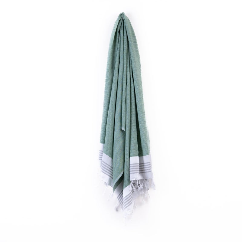 HABER Premium Light Weight 100% Cotton Bath Towel with Unique Micro Waffle Texture for Active Feel, Quick Absorption and Faster Drying Towel (Pack of 1, Green) - Image 4