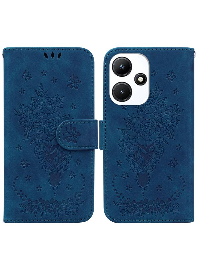 S-TOP Case For Infinix Hot 30i Butterfly Rose Embossed Leather Phone Case - Image 1