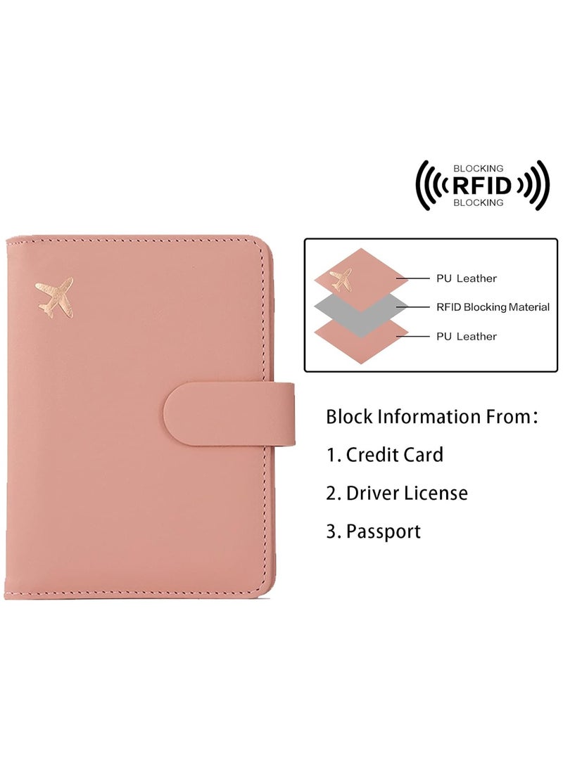 Generic Passport Covers and Luggage Tags, Passport Wallet Rfid Blocking Card Slots,Passport Holder Travel Suitcase Tag (Pink)  - Image 5