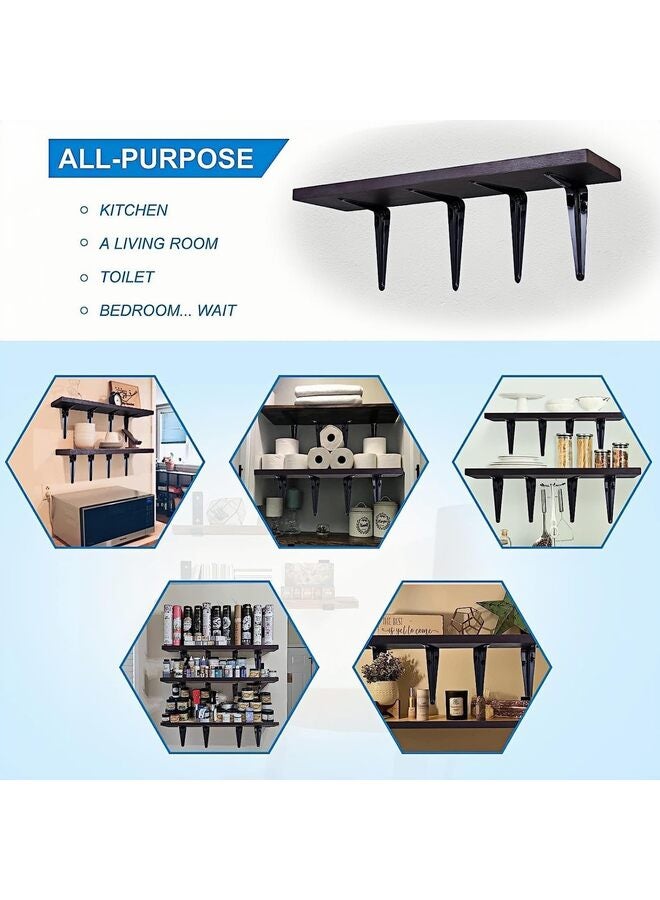 10 PCS Shelf Bracket,Heavy Duty Shelf Brackets,Floating Shelf Bracket L Brackets,Metal Shelf Brackets for Wall (Size : 7.8in*9.8in) - Image 5